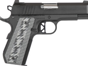Dan Wesson 01883 ECP  Compact Frame 45 ACP 8+1 4" Stainless Bull Barrel Black Duty Serrated Stainless Steel Slide Black Aluminum Frame wBeavertail Black/Gray G10 Grip