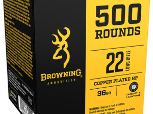 Browning Ammo B194122000 BPR Performance Rimfire  22 LR 36 gr Plated Hollow Point 500 Per Box/ 4 Cs