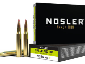 Nosler 40073 Ballistic Tip  280Rem 140gr Spitzer Ballistic Tip 20 Per Box/10 Case