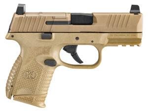 FN 66100574 509C MRD 9mm Luger 15+1/12+1, 3.70" Black Recessed Target Crown/Steel Barrel, Flat Dark Earth PVD Optic Ready/Serrated Slide & Polymer Frame w/Picatinny Rail,  Ambidextrous