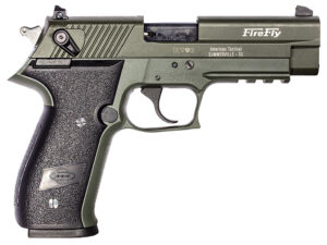 GSG GERG2210FFG FireFly  22 LR 10+1 4" Green Steel Barrel, Serrated Slide, Zinc Alloy w/Accessory Rail Frame, Black Polymer Grip
