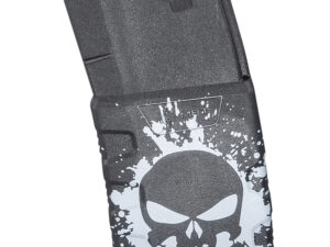 Mission First Tactical EXDPM556PSSWH Extreme Duty  30rd 223 Rem/5.56x45mm Fits AR-15/M4 Black w/White Punisher Skull Splatter Polymer