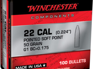 Winchester Ammo WB222SP50X Centerfire Rifle  222Rem 50gr Pointed Soft Point 100 Per Box/10 Case