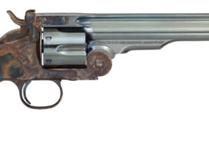 Taylors & Company 550651 Schofield Top Break 44-40 Win Caliber with 7" Charcoal Blued Finish Barrel, 6rd Capacity Charcoal Blued Finish Cylinder, Color Case Hardened Finish Steel Frame & Walnut Grip