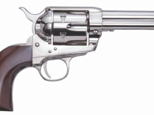 Cimarron PPP45N Pistolero  45 Colt (LC) 6 Shot, 4.75" Nickel-Plated Steel Barrel, Cylinder & Frame, Wide Front Sight, Smooth Walnut Grip