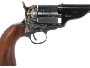 Taylors & Company 550957 The Hickok Open-Top 45 Colt (LC) Caliber with 3.50" Blued Finish Barrel, 6rd Capacity Blued Finish Cylinder, Color Case Hardened Finish Steel Frame & Walnut Army Size Grip