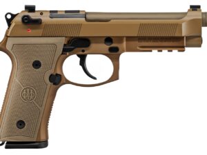 Beretta USA JS92M9A4GM M9A4  9mm Luger 5.10" Threaded Barrel 18+1, Flat Dark Earth Cerakote Polymer Frame, Serrated Steel Optic Cut Slide, Polymer Grip & Decocker Safety