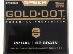 Speer 22462GDB Gold Dot  224Cal 62gr Soft Point 100 Per Box/20 Case