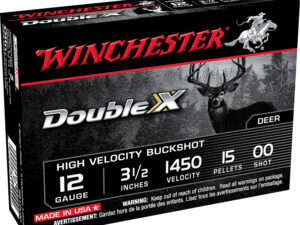 Winchester Ammo SB12L00 Double X High Velocity 12Gauge 3.50" 15Pellets 00Buck Shot 5 Per Box/50 Case