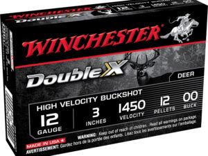 Winchester Ammo SB12300 Double X High Velocity 12Gauge 3" 12Pellets 00Buck Shot 5 Per Box/50 Case