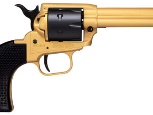Heritage Mfg RR22S4 Rough Rider  22 LR 6 Shot 4.75" Gold Cerakote Steel Barrel & Frame, Black Satin Cylinder, Black Polymer Grips Features Black Accents