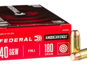 Federal C40180A400 Champion Training 40S&W 180gr Full Metal Jacket 400 Per Box/1 Case *Loose
