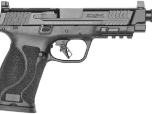 Smith & Wesson 13586 M&P M2.0  Full Size 45 ACP 10+1, 5.12" Black Armornite Steel Threaded Barrel & Optic Ready/Serrated Slide, Matte Black Polymer Frame w/Picatinny Rail