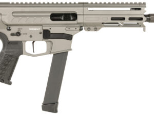 CMMG 99A68A2TNG Dissent MKGS 9mm Luger 33+1 6.50", Tungsten Gray Rec, Picatinny Brace Adapter, 5.50" M-LOK Handguard, Left Side Charging Handle, Zeroed Linear Comp, TriggerTech Trigger