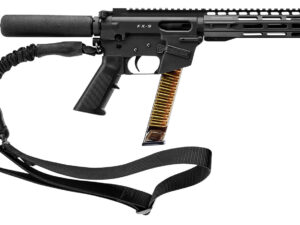 FREEDOM ORDNANCE FX9P8T FX-9  9mm Luger 32+1 8", Black, M-LOK Handguard, Padded Buffer Tube, A2 Grip, 3" Faux Suppressor, Includes Sling