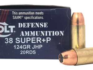 DoubleTap Ammunition 38SU124CT Doubletap Defense 38Super+P 124gr Jacket Hollow Point 20 Per Box/10 Case