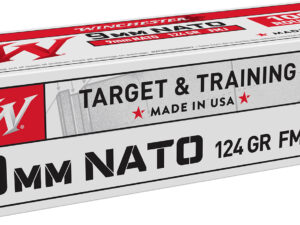 Winchester Ammo W9NATOVP9mm NATO 124gr Full Metal Jacket 100 Per Box/10 Case