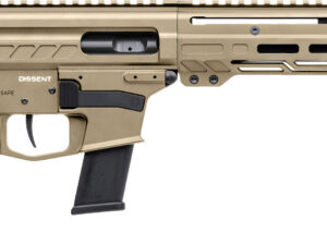 CMMG 45A4C0FCT Dissent MKG 45 ACP 13+1 6.50" Black Nitride Medium Taper Threaded Barrel, CMMG 5.5" M-LOK Handguards, Coyote Tan Cerakote Aluminum Picatinny Rail Receiver, CMMG Zeroed Grips