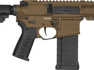 CMMG 54A3B0FMB Banshee MK4 5.7x28mm 40+1 5" Black Nitride Medium Taper Threaded Barrel, M-LOK Handguards Midnight Bronze Cerakote Aluminum, Picatinny Rail Receiver, CMMG Zeroed Grips