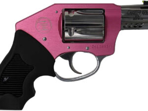 Charter Arms 53812 Off Duty Coyote 380 ACP 5rd 2" Stainless Ported Barrel, High Polished Cylinder, Pink Aluminum Frame, Black Finger Grooved Rubber Grip, Concealed Hammer