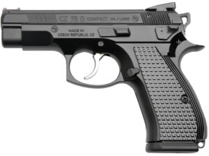 Cz Custom Shop 91048 CZ 75 D PCR Compact Frame 9mm Luger 15+1 3.90" Steel Barrel Black, Serrated Black Slide, Polycoat Aluminum Frame w/Beavertail, Black Checkered Aluminum Grip