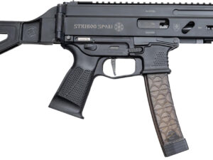 Grand Power 850003223056 SP9A1 Stribog 9mm Luger 30+1 8" Black Threaded Barrel M-LOK Handguard Black Aluminum Picatinny Rail Receiver SB Tactical Brace, Black Polymer Grip, Thread Protector