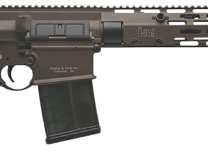 HK 81001206 MR762 A4 7.62x51mm 10+1 16.50" Black Threaded Barrel, Patriot Brown Picatinny Rail Receiver, M-LOK Handguard, 6 Position Black Synthetic Stock, Black Finger Grooved Grip, Ambidextrous