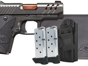 Kimber Mfg, Inc 3300254 Micro 9 Bundle 7+1 3.15" Rose Copper TiN Match Grade Barrel, KimPro II Gray Lightening Cut/Serrated Stainless Steel Slide, Kimpro II Gray Aluminum Frame, Black G10 Grip