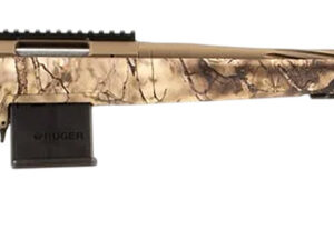 Ruger 46990 American II  Full Size 204 Ruger 10+1 22" Burnt Bronze Cerakote Spiral Fluted Threaded Barrel & Steel Receiver w/Picatinny Rail, Dipped GoWild I-M Camo Adj LOP Synthetic Stock