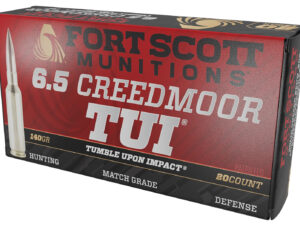 Fort Scott Munitions 65CM-140-SCV2 Tumble Upon Impact (TUI)  6.5Creedmoor 140gr Solid Copper Spun 20 Per Box/10 Case
