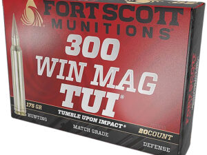 Fort Scott Munitions 300WM-175-SCV2 Tumble Upon Impact (TUI)  300WM 175gr Solid Copper Spun 20 Per Box/10 Case