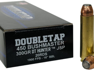 DoubleTap Ammunition 450B300SP   450Bushmaster 300gr Jacketed Soft Point 20 Per Box/25 Case