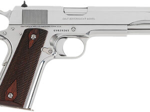 Colt Mfg O1911CBS 1911 Government 45 ACP 8+1 5" Stainless Steel Barrel, Bright Stainless Serrated Slide, Bright Stainless Steel Frame w/Beavertail