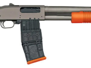 Mossberg 50220 590M  12 Gauge 10+1 18.50" Tungsten Gray Cerakote Barrel & Steel Drilled & Tapped Receiver, Magpul SGA Safety Orange Synthetic Stock