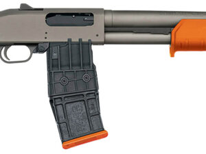 Mossberg 50222 590M  12 Gauge 10+1 18.50" Tungsten Gray Cerakote Barrel & Steel Drilled & Tapped Receiver, Magpul SGA Safety Orange Synthetic Stock