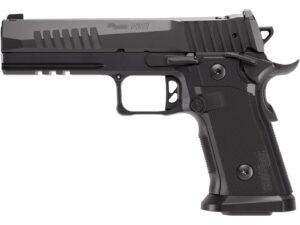 Sig Sauer 211F9GT510 P211 GT5 Full Size 9mm Luger 10+1 5" Black Barrel, Black Nitron Stainless Steel Optic Ready/Serrated Slide & Frame w/Beavertail & Picatinny Rail, G10 Grip Panels, SIGLOC-PRO Footp