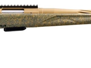 Ruger 46993 American II Predator 350 Legend 5+1 22" Burnt Bronze Cerakote Spiral Fluted Threaded Barrel & Receiver w/Picatinny Rail, Green Splatter Fixed Synthetic Stock