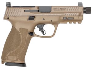 Smith & Wesson 14832 M&P9 M2.0 Sports South Exclusive 9mm Luger 23+1 4.72" Black Armornite Threaded Barrel, Flat Dark Earth Cerakote Stainless Steel Optic Ready/Serrated Slide, Flat Dark Earth Polymer