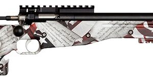 Crickett KSA2150-AMD Precision Ammendment 22 LR 1rd 16.10" Blued Threaded Bull Barrel, Blued Receiver w/Crickettinny Rail, Red/White 2nd Amendment Writing Fixed Synthetic Stock