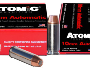 Atomic Ammunition 00457 Pistol Precision Craft 10mmAuto 180gr Bonded Match Hollow Point 20 Per Box/10 Case