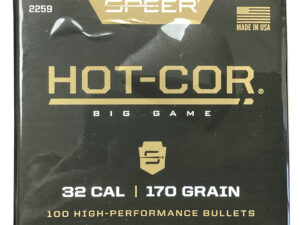 Speer 2259 Hot-Cor  32Cal 170gr Soft Point Flat Nose 100 Per Box/5 Case