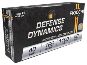 Fiocchi 40SWC Defense Dynamics  40S&W 165gr Jacketed Hollow Point 50 Per Box/20 Case