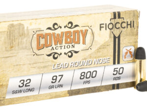 Fiocchi 32SWLL Cowboy Action  32S&WLong 97gr Lead Flat Point 50 Per Box/20 Case