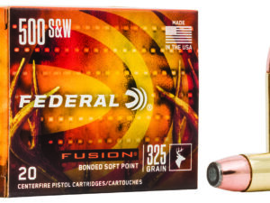 Federal F500FS2 Fusion Handgun 500S&W Mag 325gr Fusion Soft Point 20 Per Box/10 Case