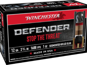 Winchester Ammo S12PDX1S PDX1 Defender  12Gauge 2.75" 1oz Rifled Slug Shot 10 Per Box/10 Case