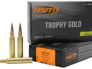 HSM 7MAG180VLD Trophy Gold Extended Range 7mm Rem Mag 180 gr Berger Hunting VLD Match 20 Per Box/ 20 Case