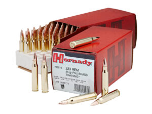 Hornady 80275 Custom  223Rem 55gr Full Metal Jacket Boat Tail 50 Per Box/10 Case