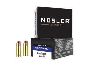 Nosler 38432 Defense Handgun 9mmLuger+P 124gr Bonded Performance Jacketed Hollow Point 20 Per Box/10 Case