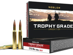 Nosler 60125 Trophy Grade Long-Range 270Win 150gr Nosler Spitzer AccuBond Long Range 20 Per Box/10 Case
