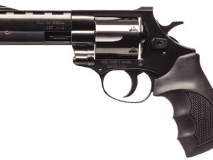 Weihrauch Guns EARB3574 Windicator  357 Mag 6rd 4" Blued Steel Barrel & Cylinder, Compact Blued Steel Frame w/Exposed Hammer, Ramp Front/Fixed Rear Sights, Finger Grooved Black Rubber Grip